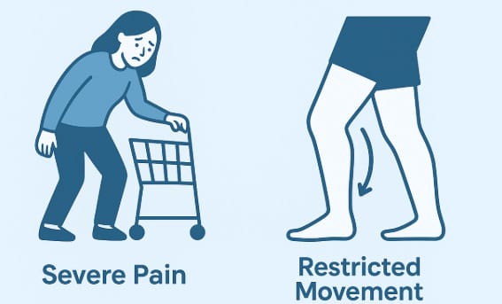 frozen knee restricted movement