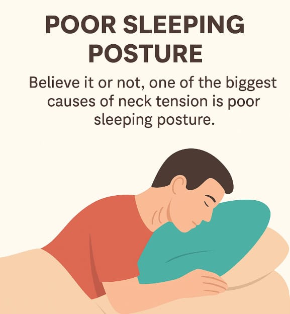 poor sleeping posture main reason for neck tension