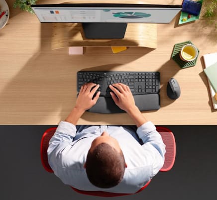 ergonomics keyboard set up