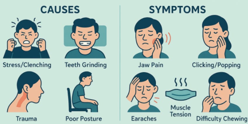 causes and symptoms of tmj disorders